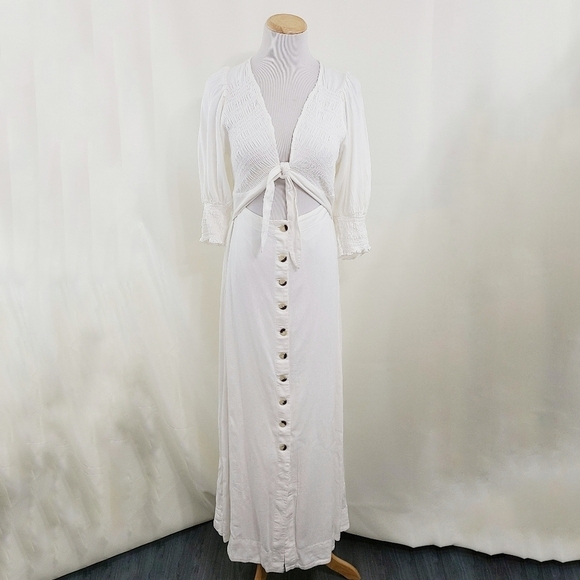 Free People String of Hearts maxi dress white size small NEW - Picture 3 of 8